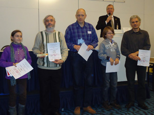 Siegerehrung Gruppe - D: Teodora Rogozenco, Walter Zibell, Georg Lachnit-Winter, Kai-Christian Bruns, Michael Dinse
