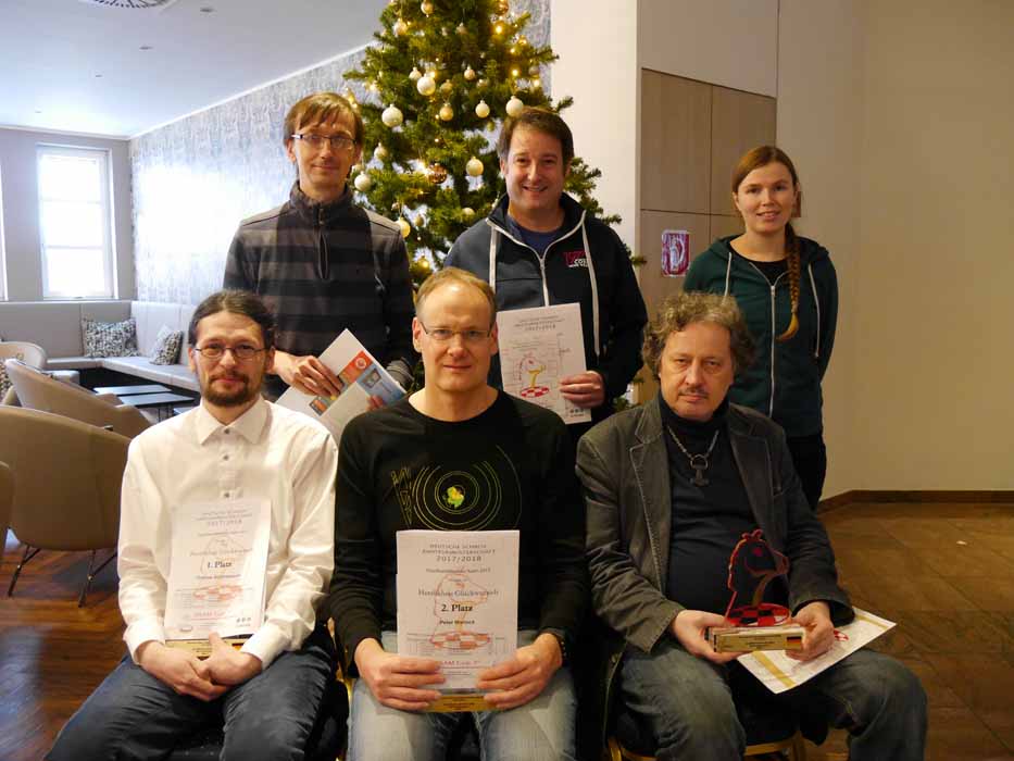 Siegerehrung Gruppe - C: Thomas Schönemann, Konrad Schönherr, Peter Morlock, Udo Ploder, Timo Schönhof, Dr. Sandra Lobe