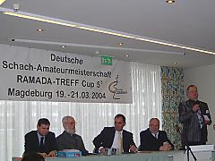 Eröffnung mit Heynemann, Dr. Werchan, Faßbender, Schumacher und Bedau (v.l.)