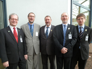 Das DSAM-Schiedsrichterteam:Egmont Pönisch, Matthias Möller, Hugo Schulz, Martin Sebastian, Frank Jäger