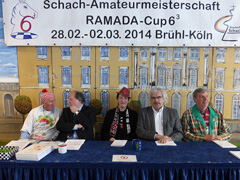 Närrische Eröffnung des Schachturniers in Brühl 2014