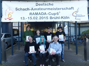 Siegerehrung Gruppe - D: Dominik Finke, Gerhard Späth, Fynn Janssen, Eva Maria Titgemeyer, Frank Erdmann, Klaus Künitz, Daniel Berker