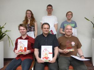Siegerehrung Gruppe - C: Henrik Meyer, Sarah Hund, Robert Neumann, Arne Jeß, Uwe Klausch, Daniel Kelm
