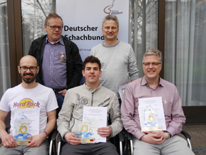 Siegerehrung Gruppe - A: Christian Schindler, Bernd Wronn, Philipp Humburg, Jürgen Wimmer, Prof. Dr. Matthias Kiese