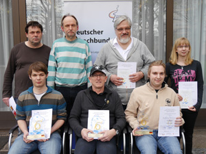 Siegerehrung Gruppe - D: Thomas Langosch, Konrad Kirchner, Uwe Wiedermann, Frank Erdmann, Dr. Andreas Gerlach, Jan Blanquett, Susan Reyher