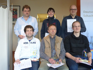 Siegerehrung Gruppe - A: Thomas Schunk, Thomas Höfelsauer, Christoph Helmer, Wilfried Woll, Ruprecht Pfeffer, Jan Wöllermann