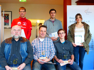 Siegerehrung Gruppe - C: Detlef Zoll, Arne Jeß, Dr. Olaf Töpper, Mark-Alexander Jung, Tobias Niesel, Stephanie Rudolph