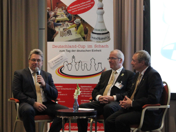 Podiumsdiskussion mit dem neuen DSB-Präsidenten Ullrich Krause sowie dem DSB-Vize-Präsidenten Klaus Deventer